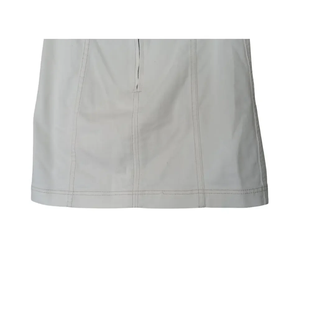 Free People White Mini Skirt Size 4 Casual High Rise Seam Detail Zip Back